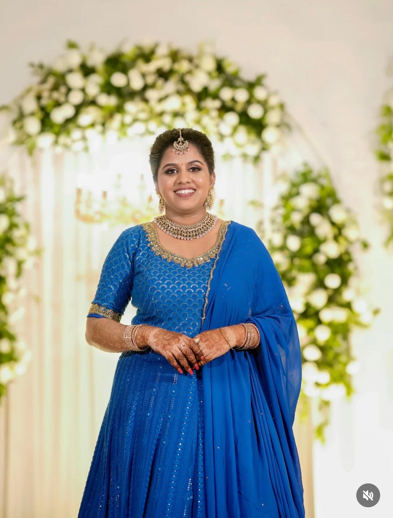 Grace in every Chikankari thread Dark Blue Wedding Lehanga
Chamak Designing Studio