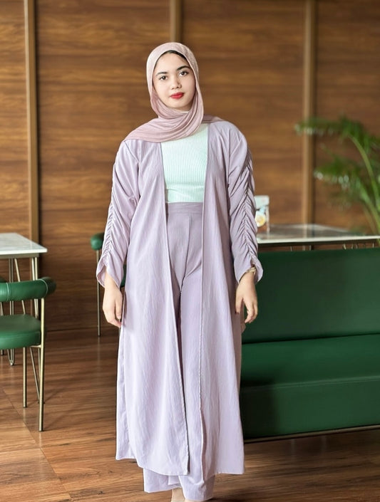 Elight pink Abaya set